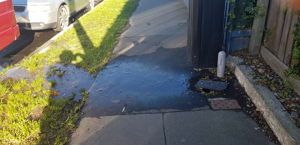 The photograph attached to this water leak report