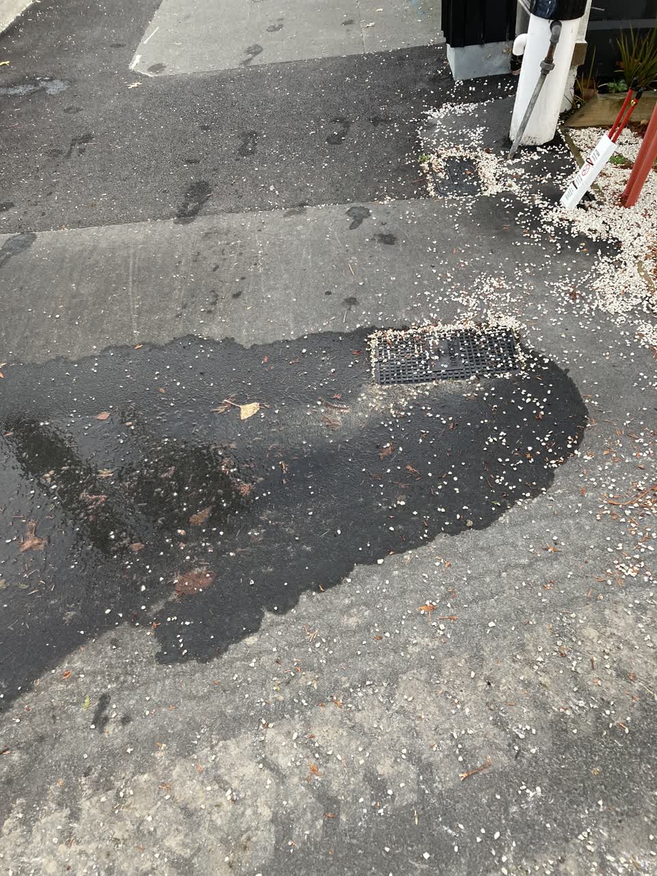 The photograph attached to this water leak report