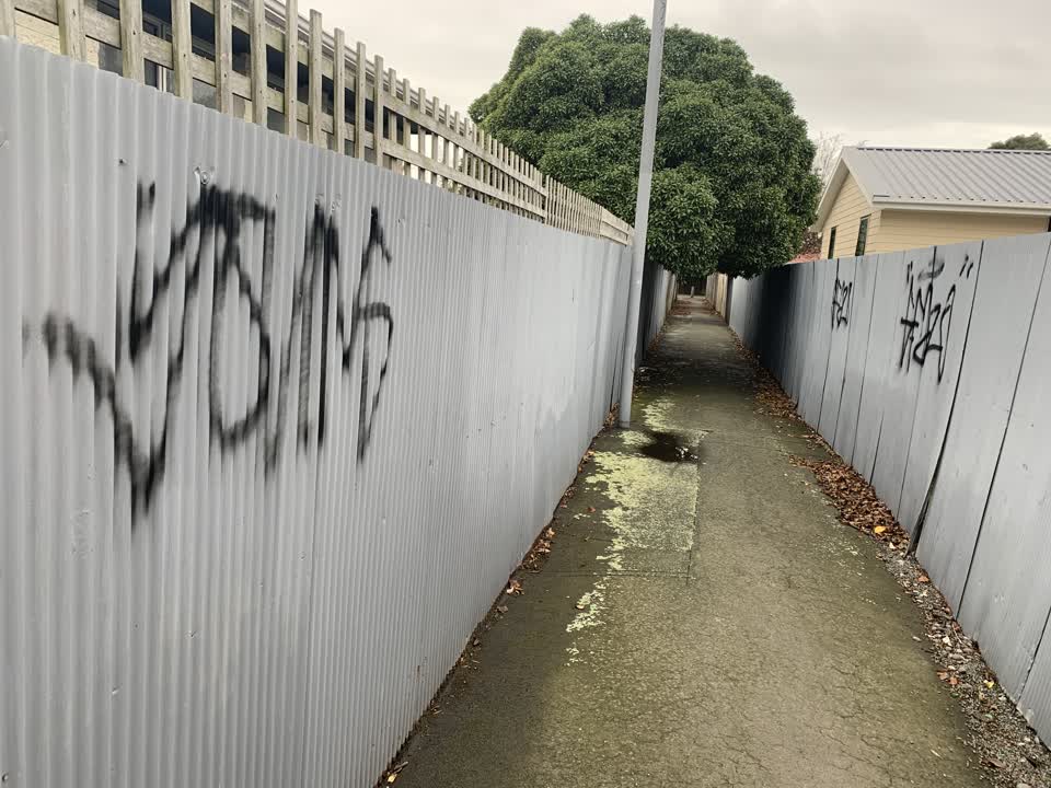 The photograph attached to this graffiti report