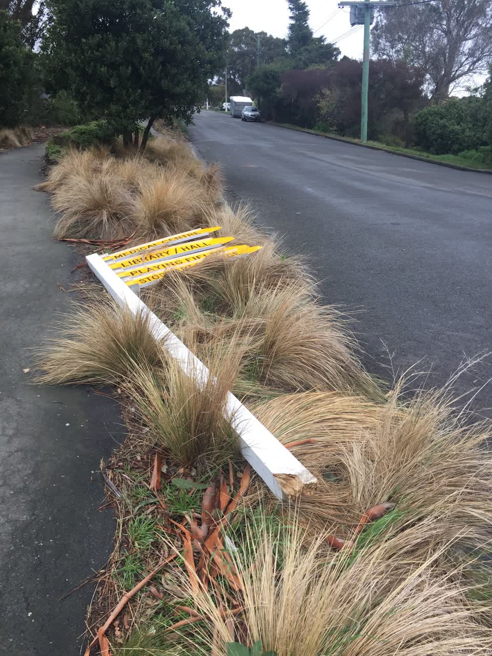 The photograph attached to this roading/streets report