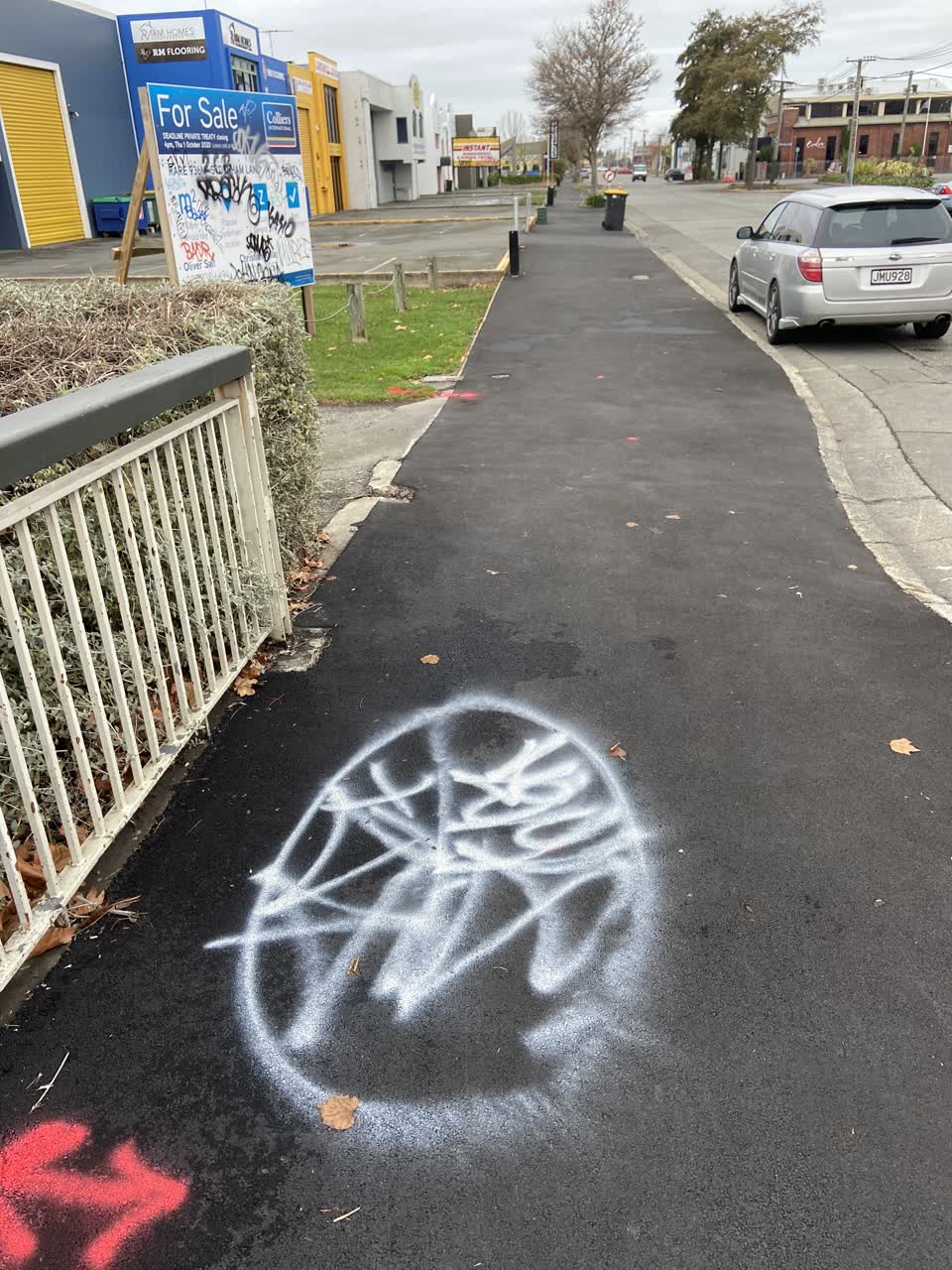 The photograph attached to this graffiti report