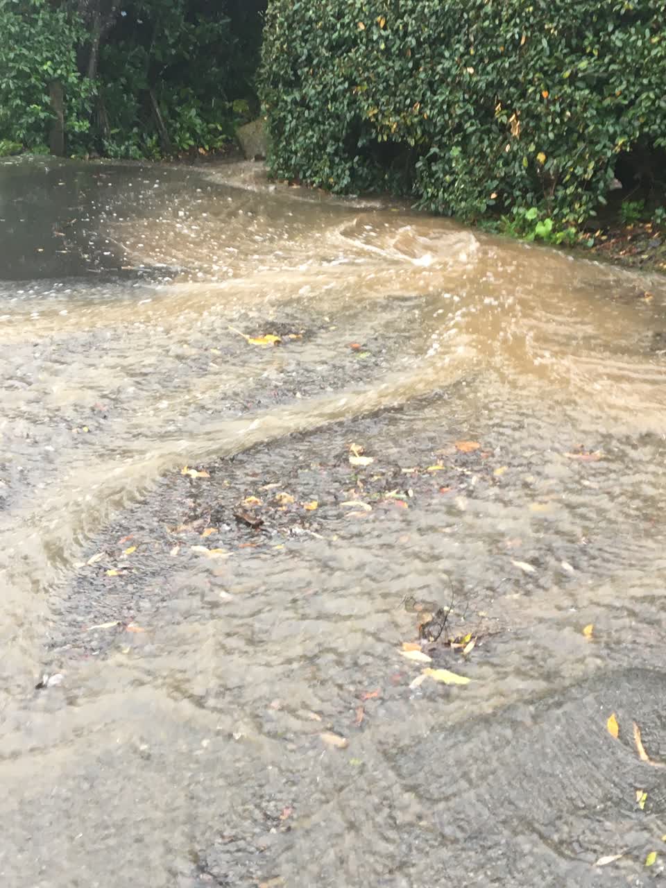 The photograph attached to this flooding report