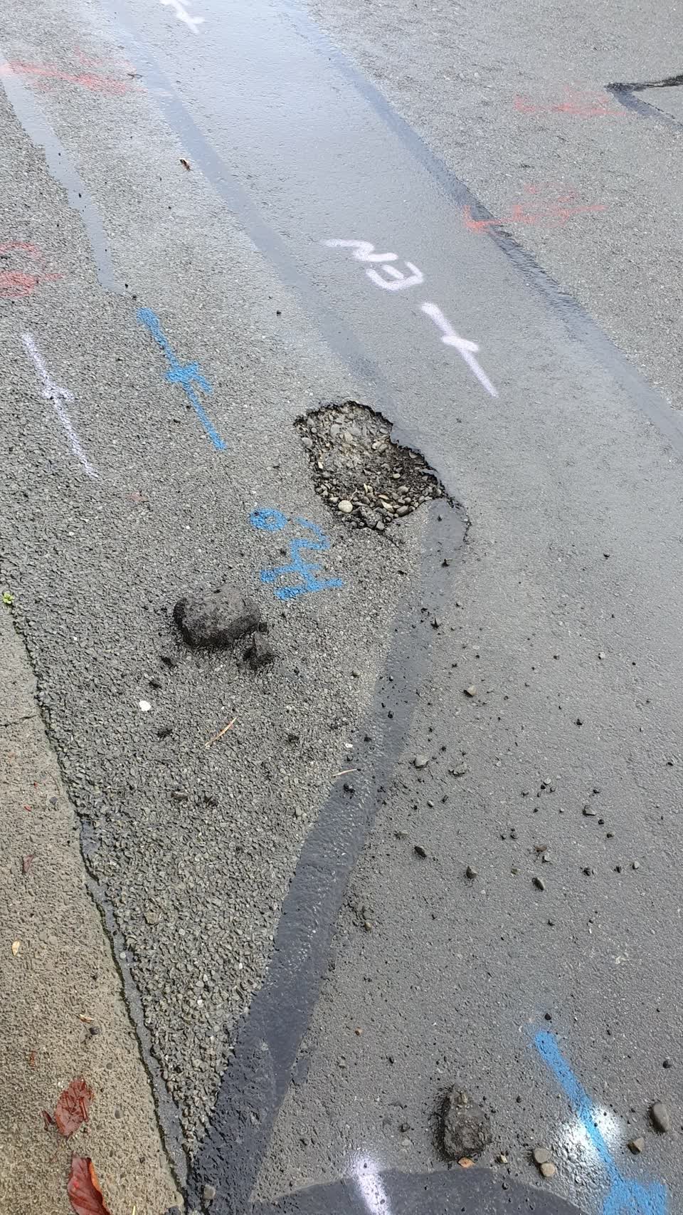 The photograph attached to this roading/streets report