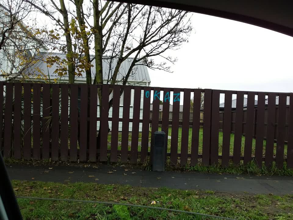 The photograph attached to this graffiti report