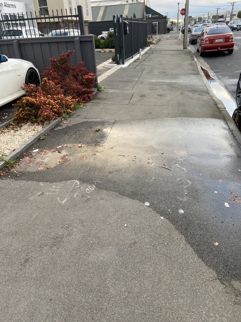 The photograph attached to this water leak report