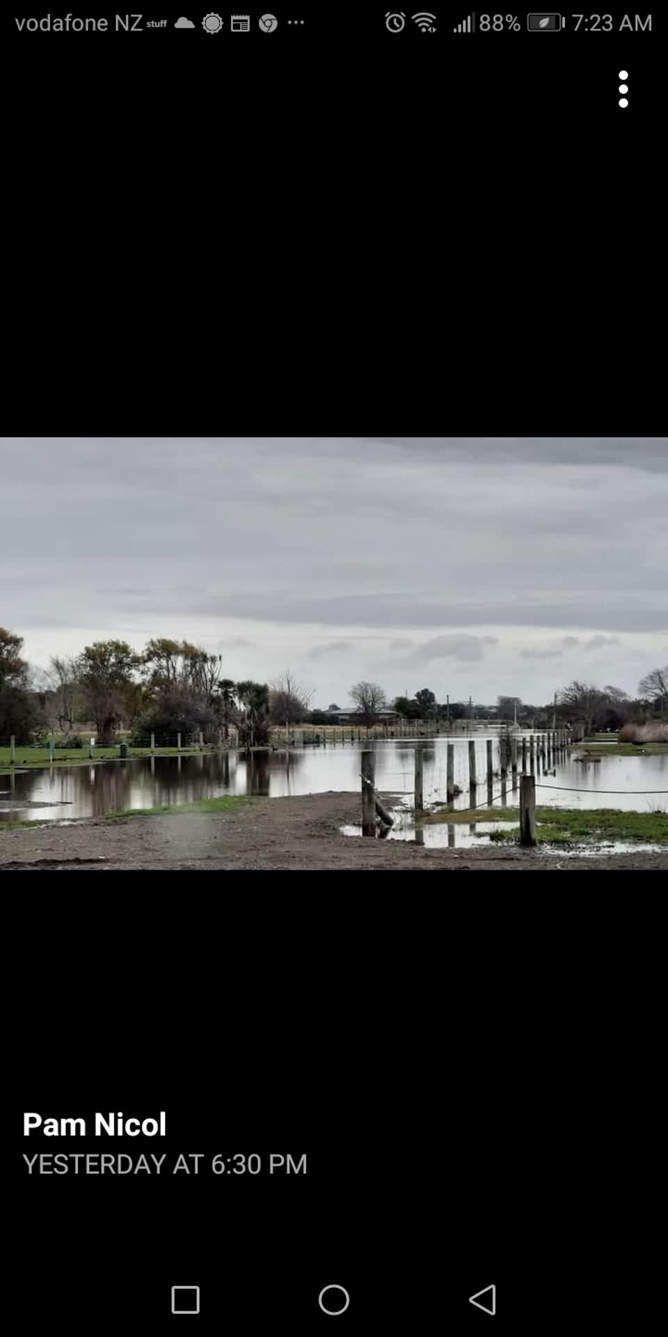 The photograph attached to this flooding report