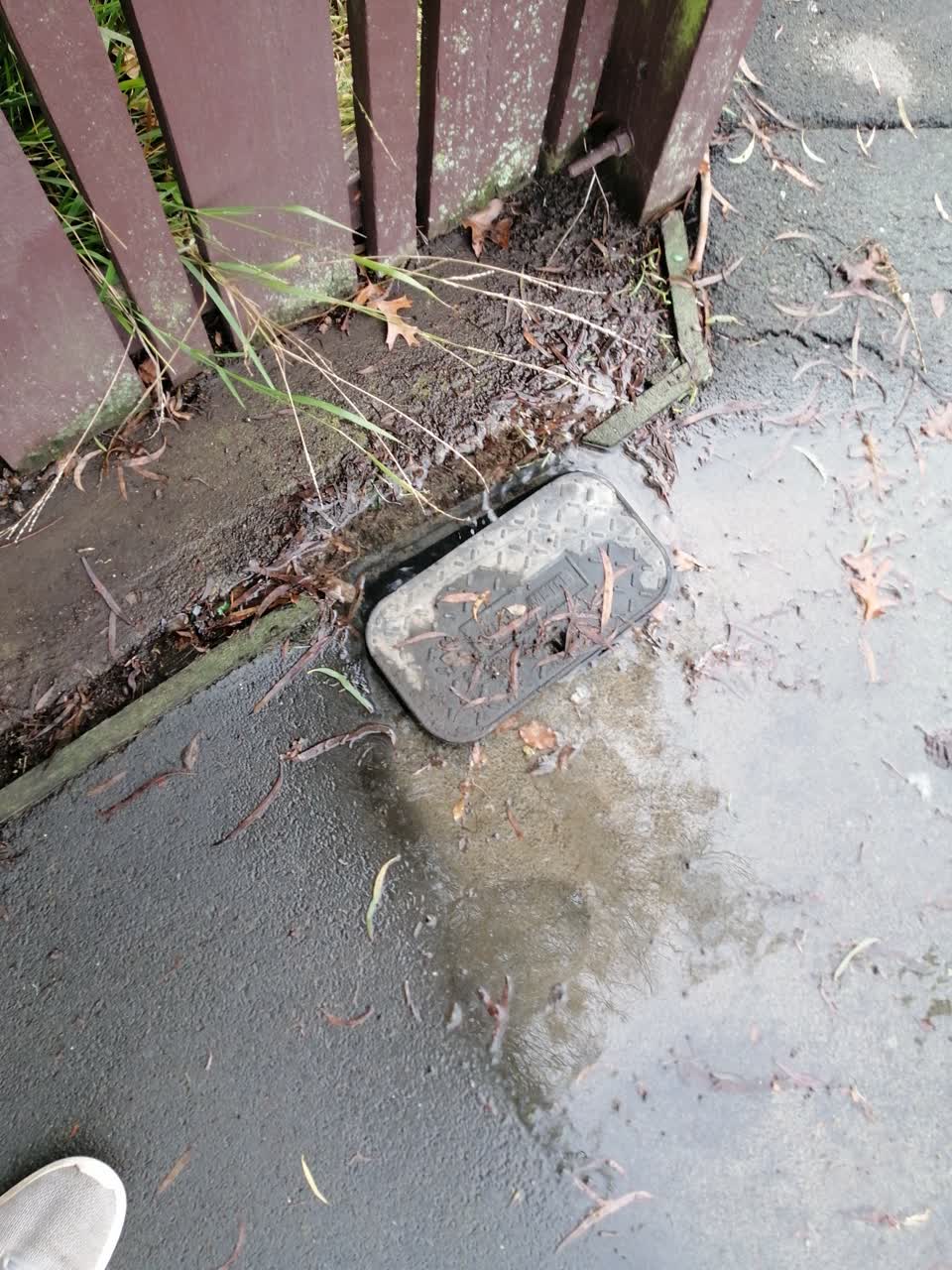 The photograph attached to this water leak report