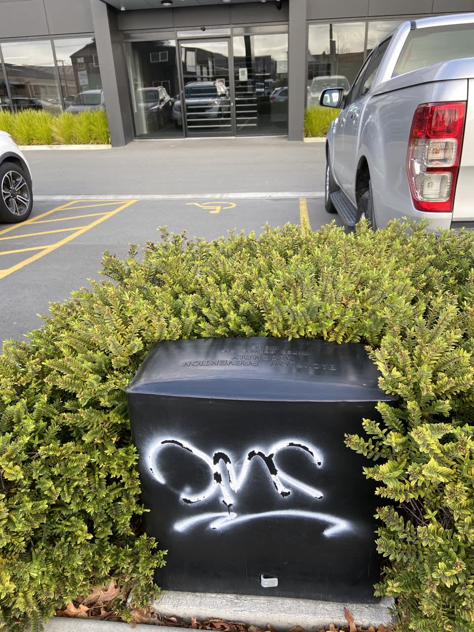 The photograph attached to this graffiti report