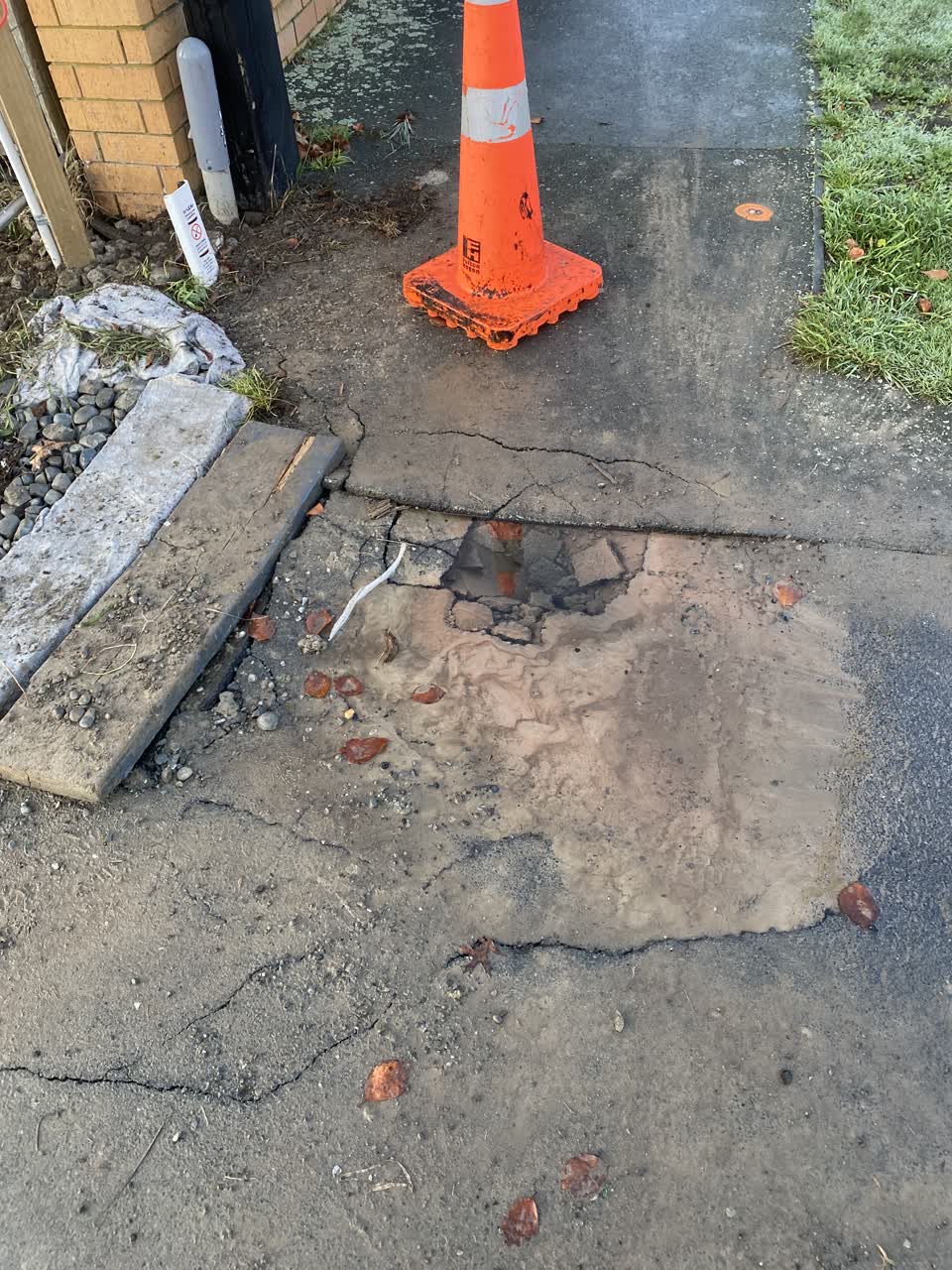 The photograph attached to this water leak report
