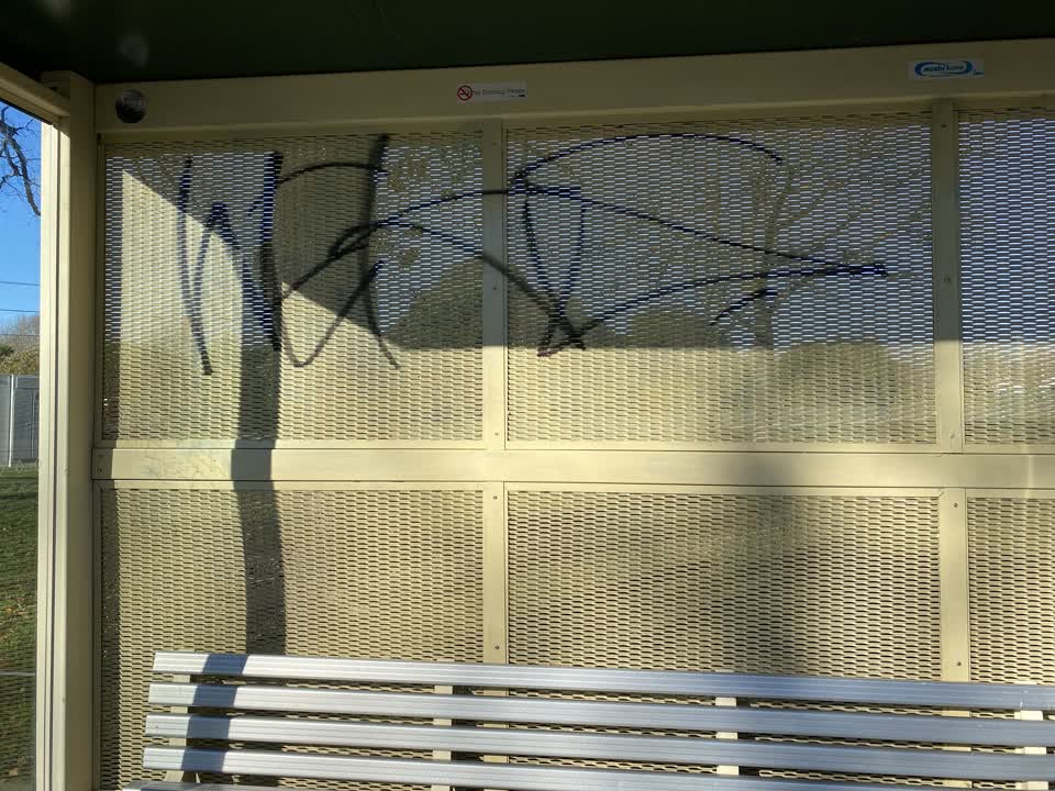 The photograph attached to this graffiti report