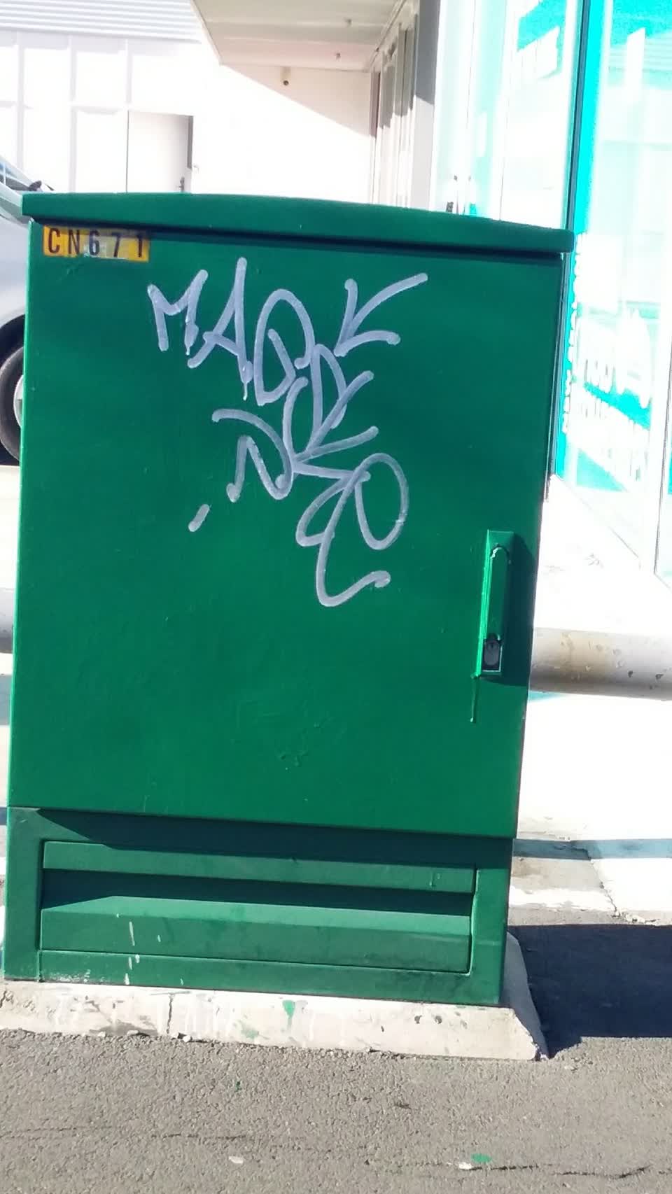 The photograph attached to this graffiti report