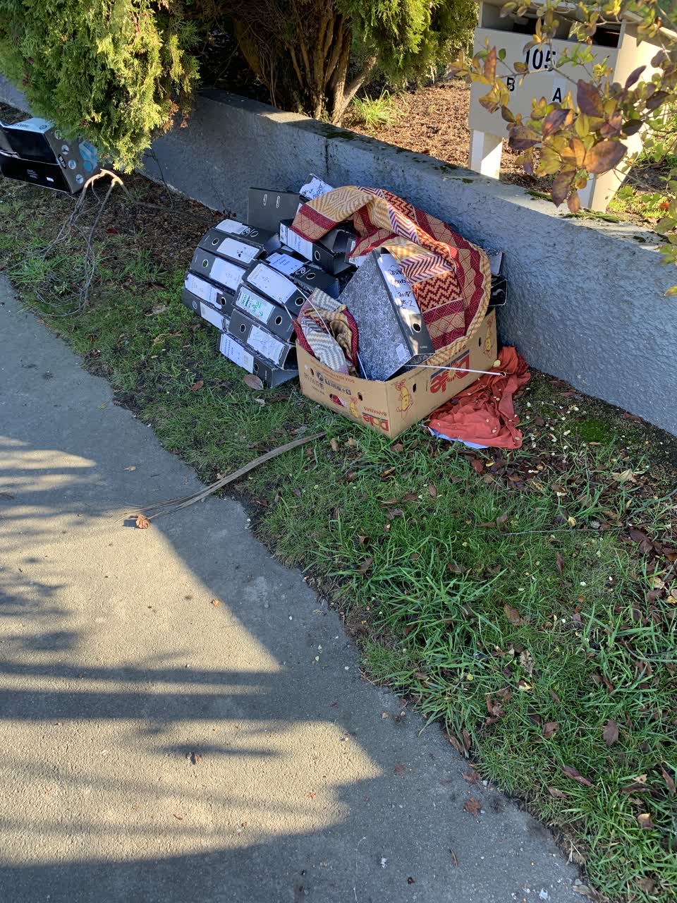 The photograph attached to this rubbish/recycling report