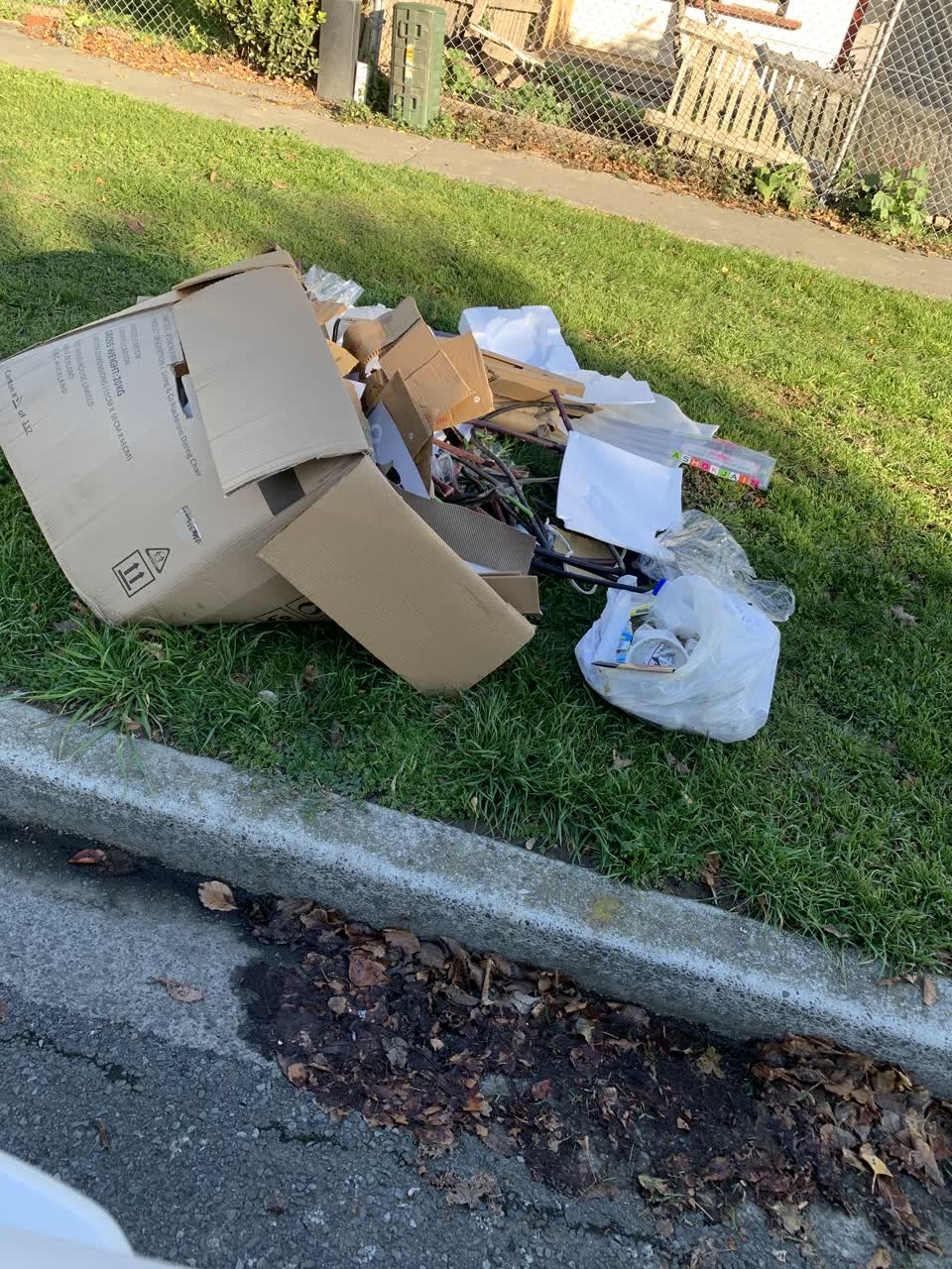 The photograph attached to this rubbish/recycling report