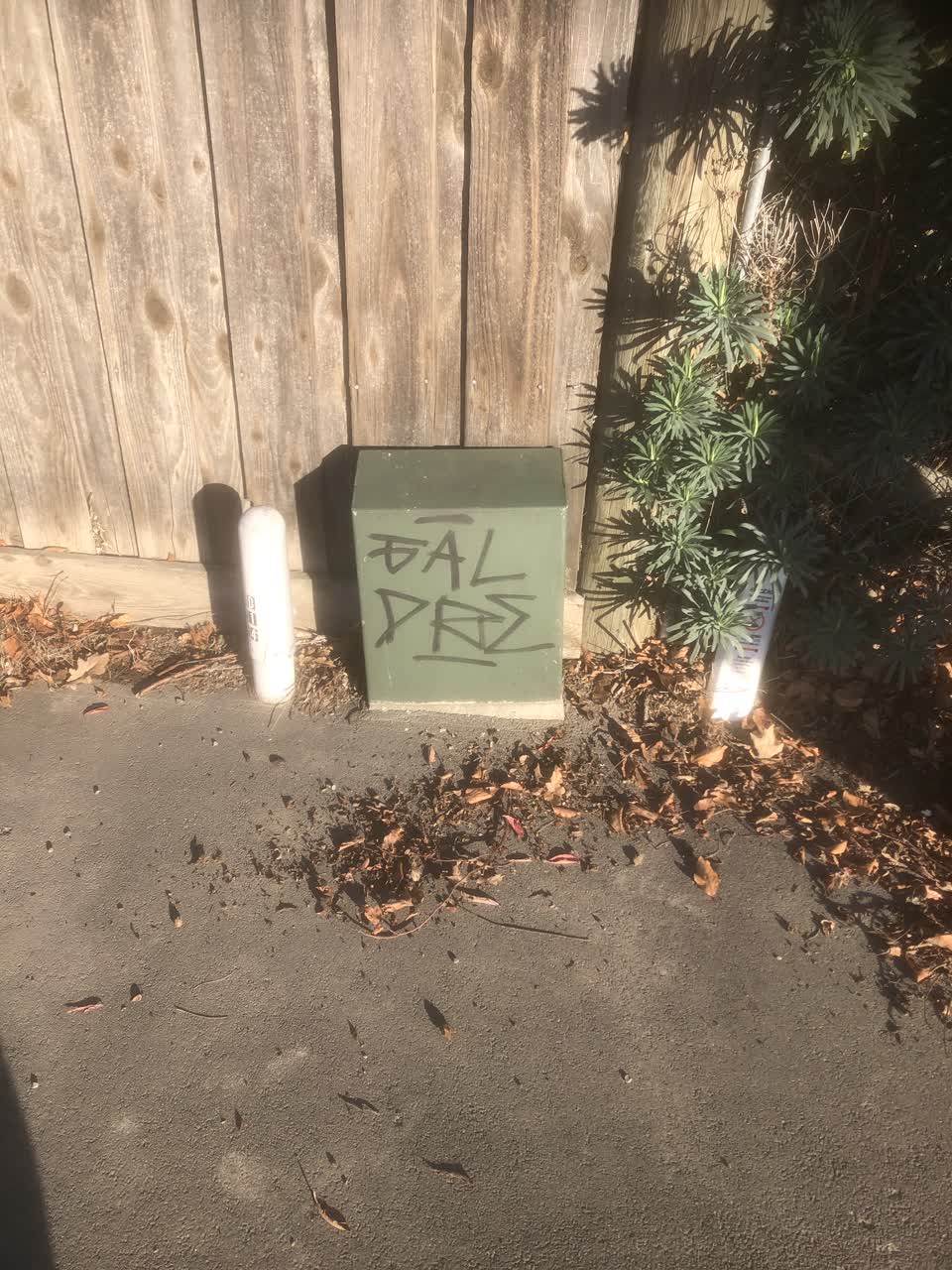 The photograph attached to this graffiti report