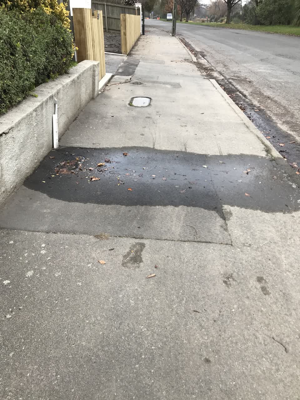 The photograph attached to this water leak report
