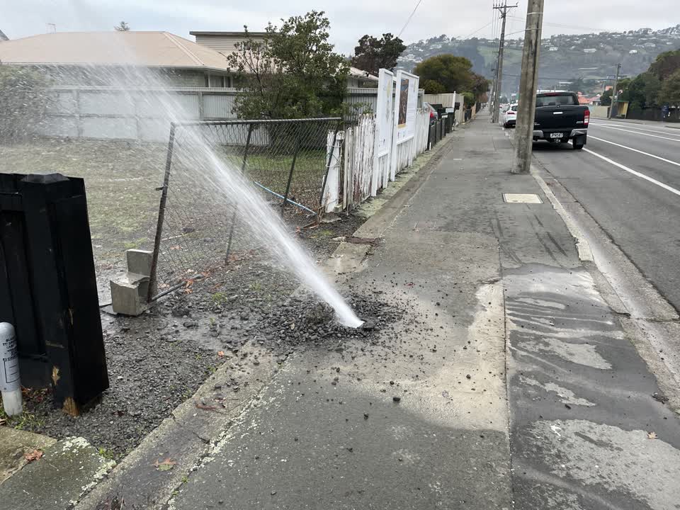 The photograph attached to this water leak report
