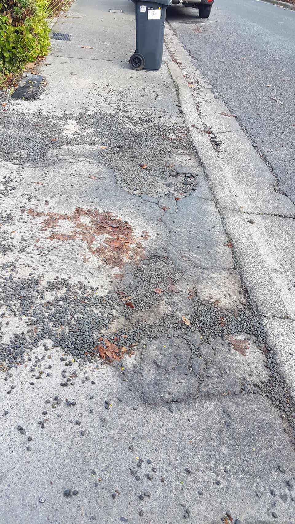 The photograph attached to this roading/streets report
