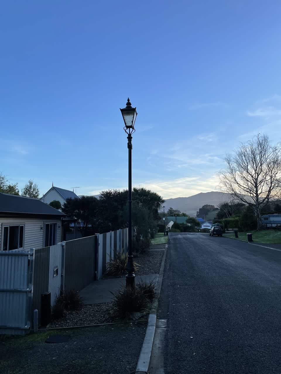 The photograph attached to this street light outage report