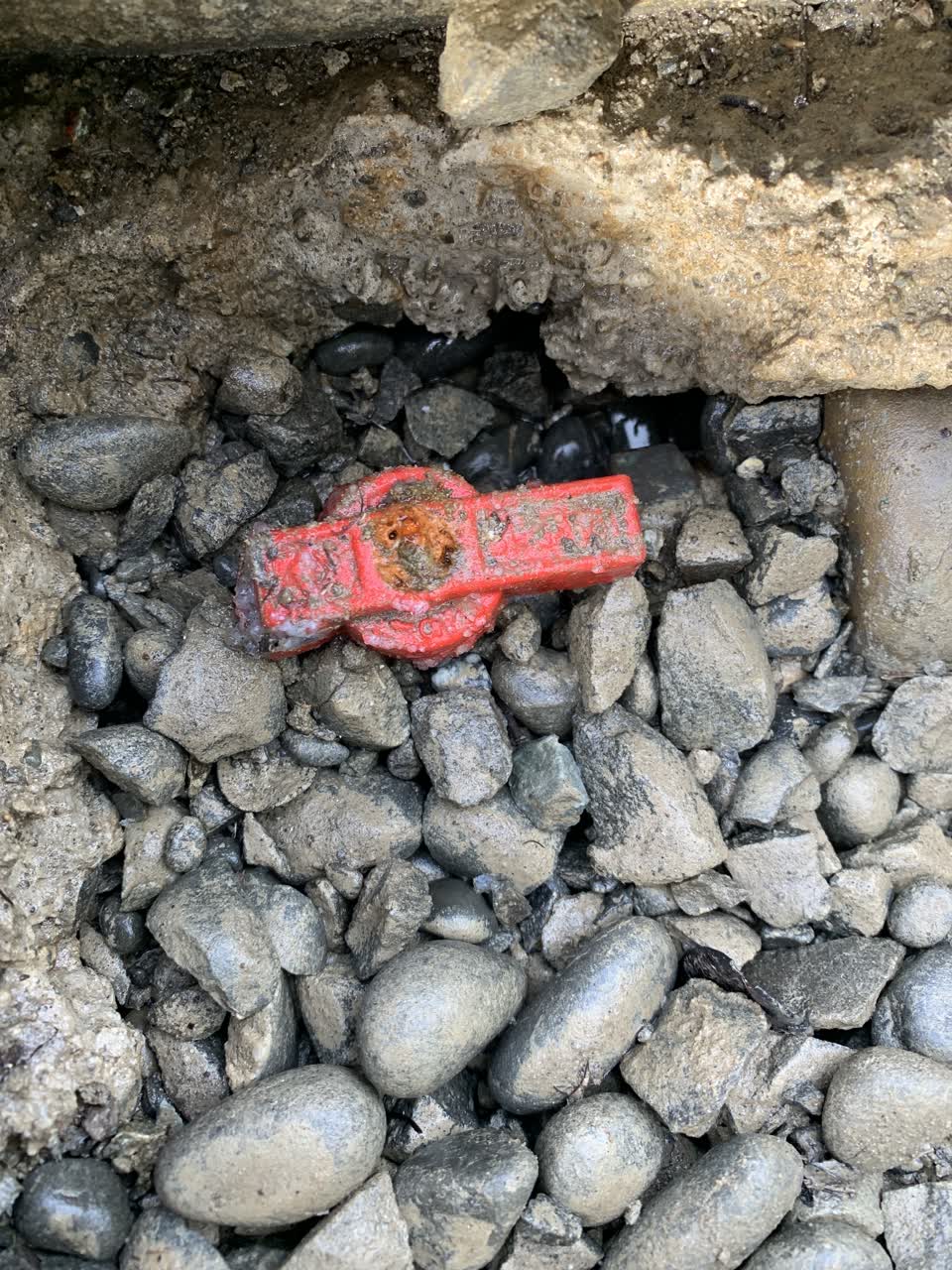 The photograph attached to this water leak report