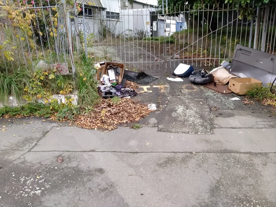 The photograph attached to this rubbish/recycling report