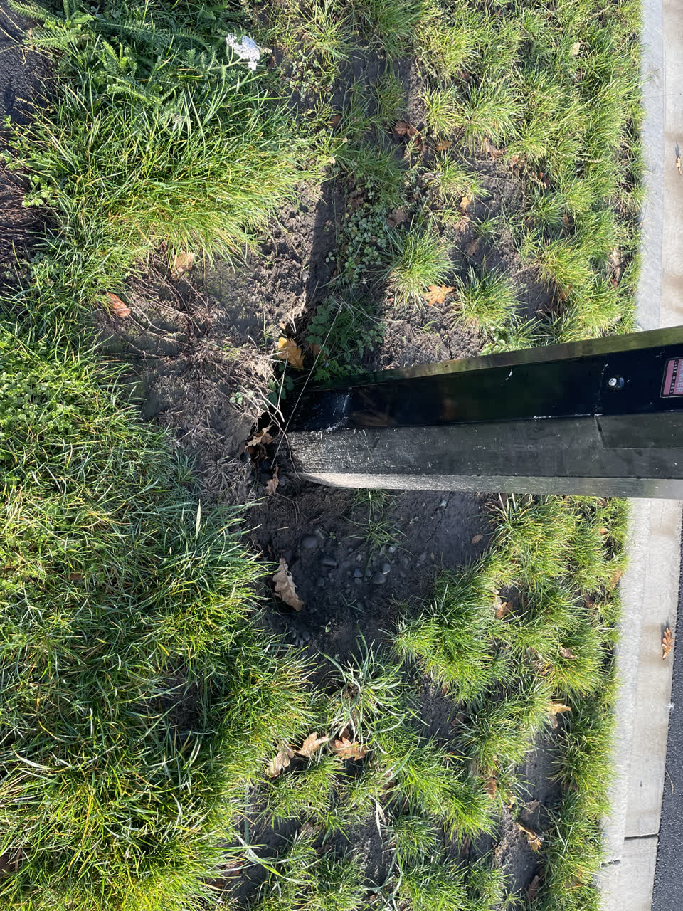 The photograph attached to this street light outage report