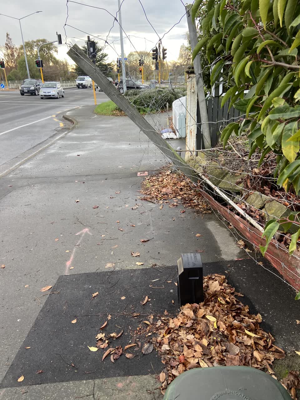The photograph attached to this roading/streets report