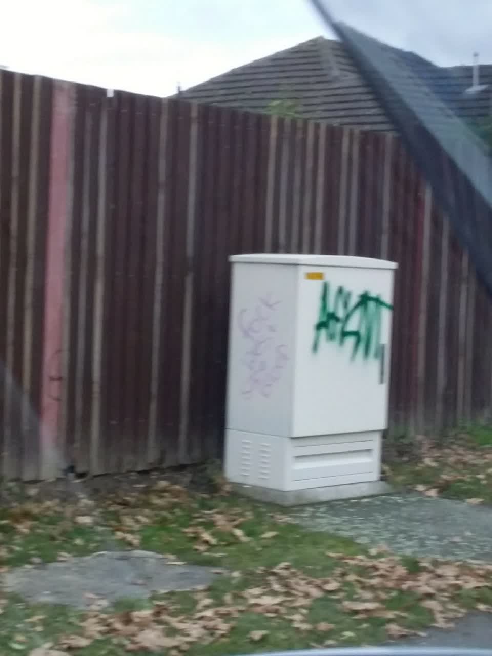 The photograph attached to this graffiti report