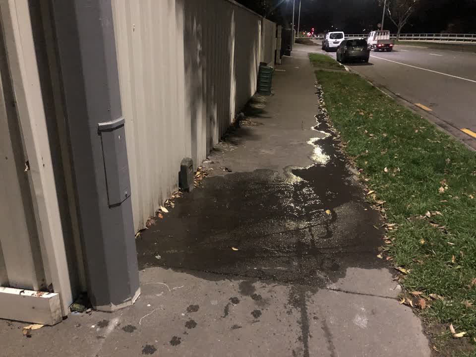 The photograph attached to this water leak report