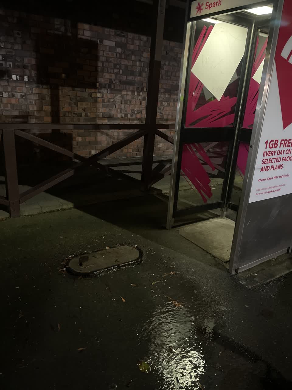 The photograph attached to this water leak report