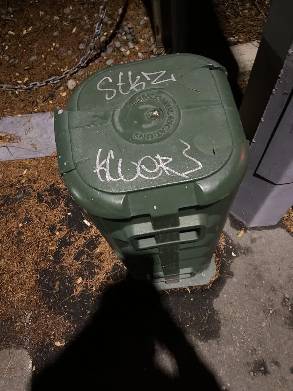 The photograph attached to this graffiti report