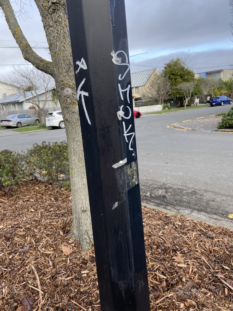 The photograph attached to this graffiti report