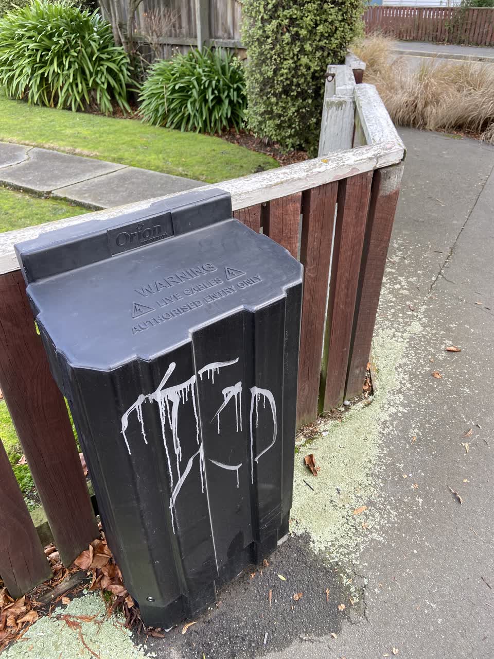 The photograph attached to this graffiti report