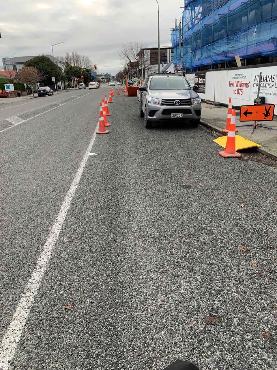 The photograph attached to this roading/streets report