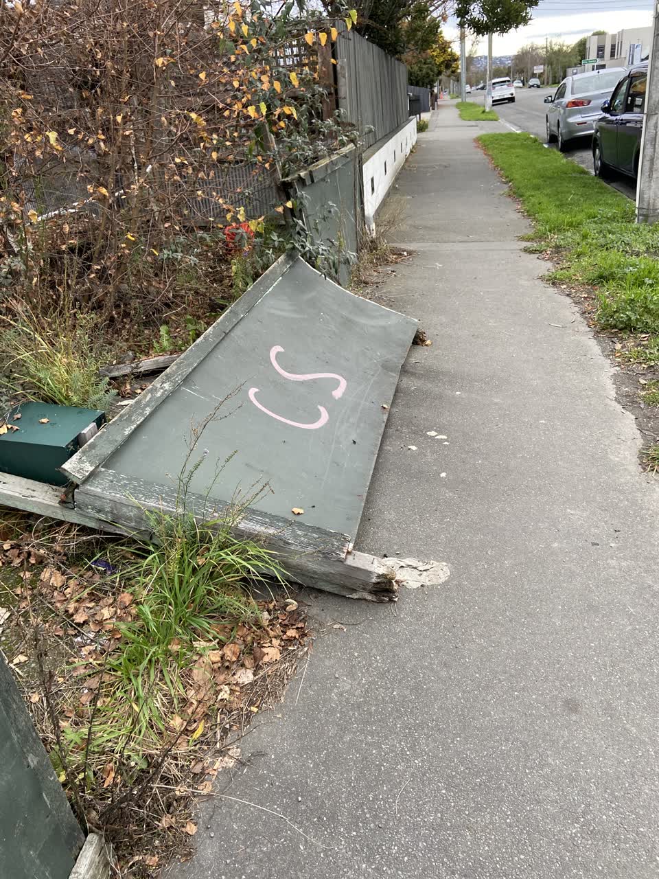 The photograph attached to this roading/streets report