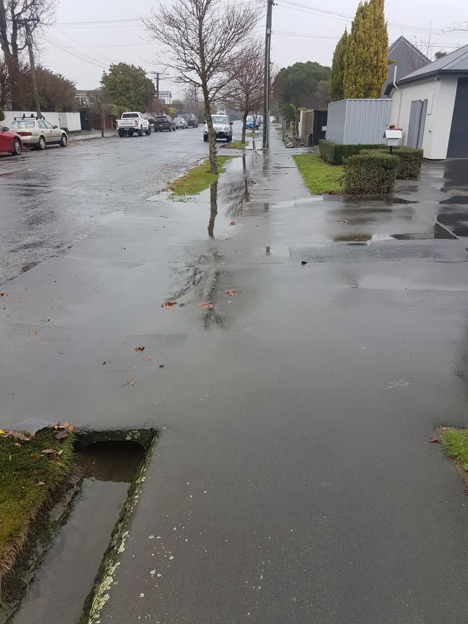 The photograph attached to this flooding report