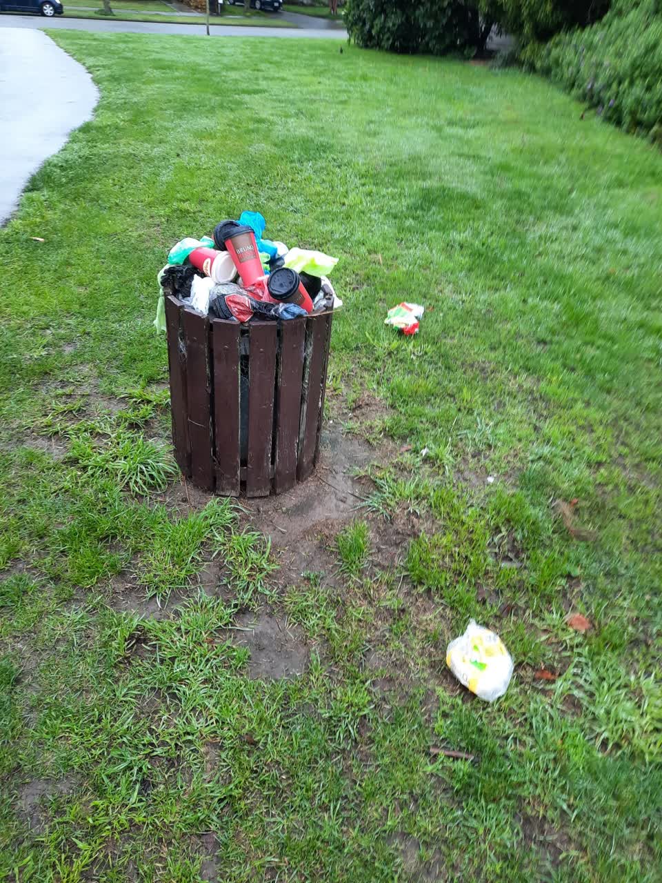The photograph attached to this rubbish/recycling report