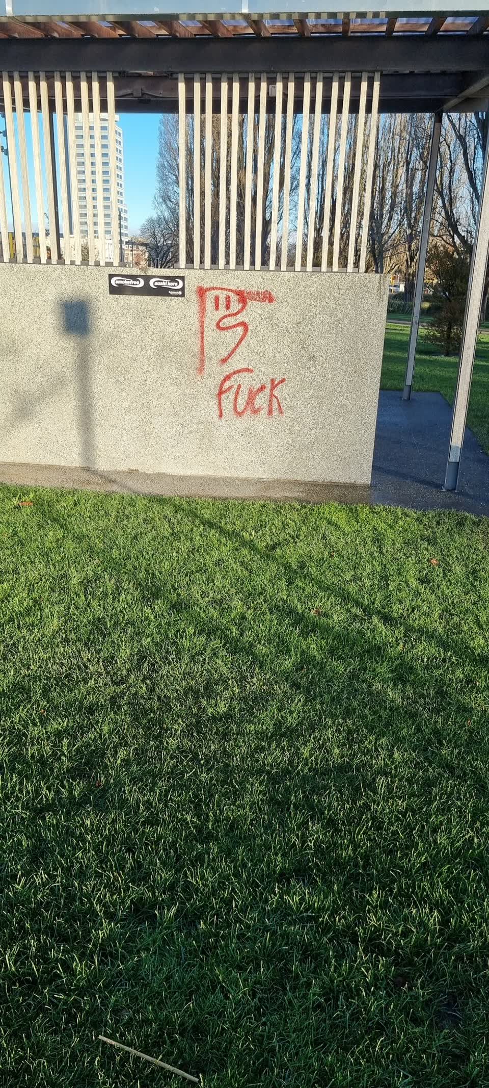The photograph attached to this graffiti report