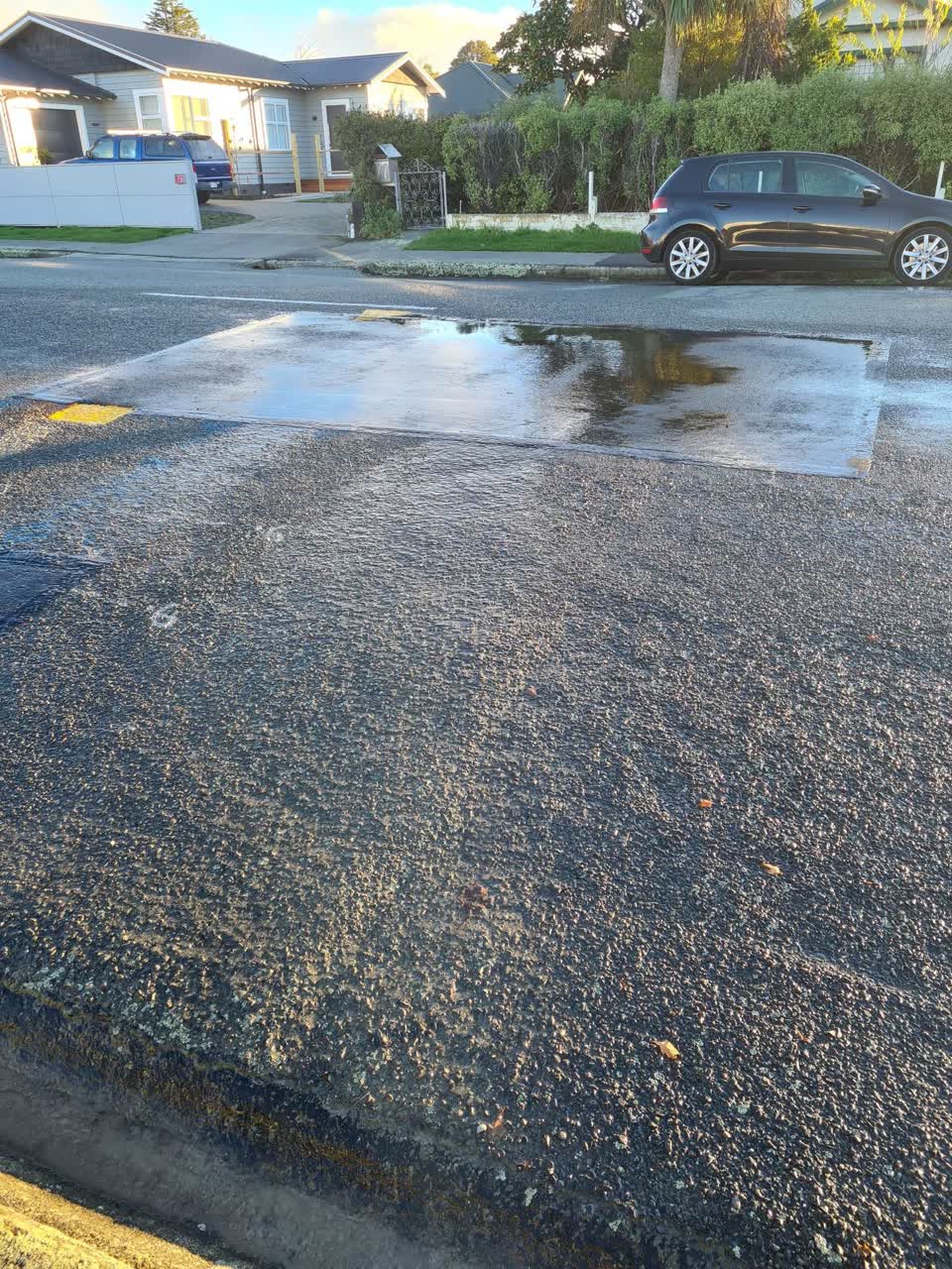 The photograph attached to this water leak report