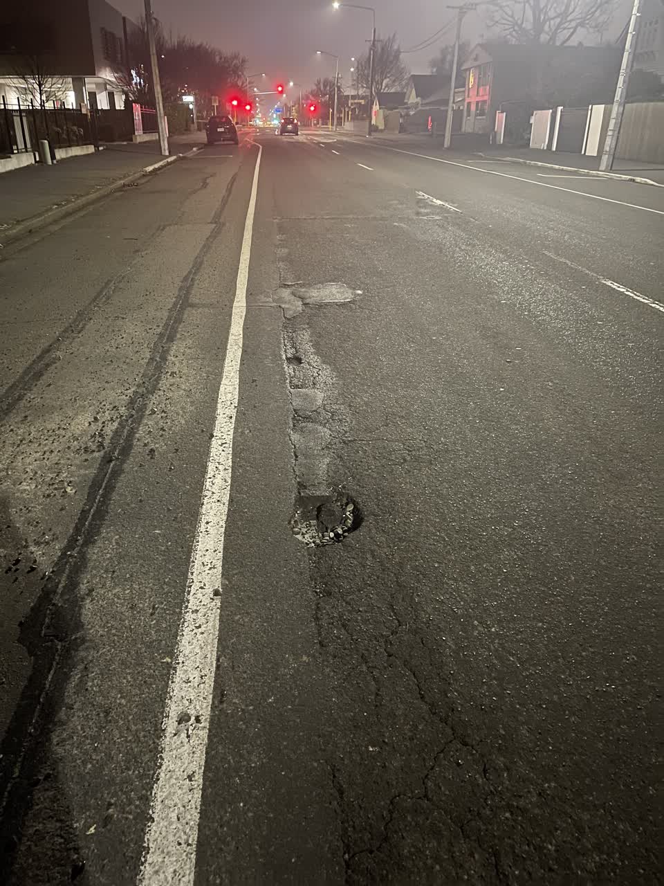 The photograph attached to this roading/streets report