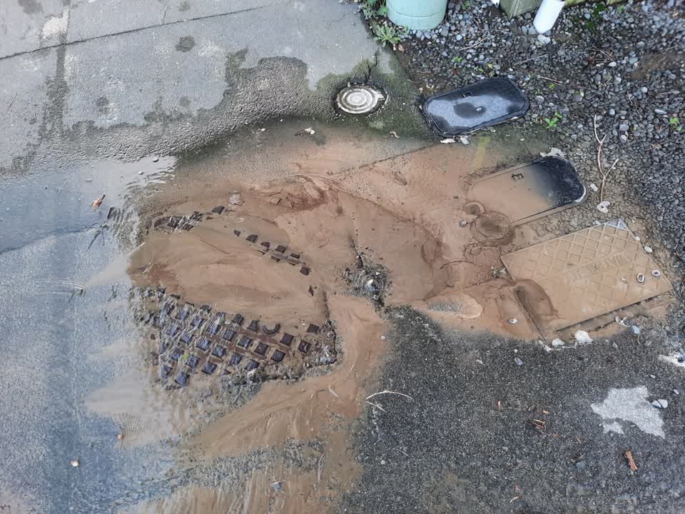 The photograph attached to this water leak report