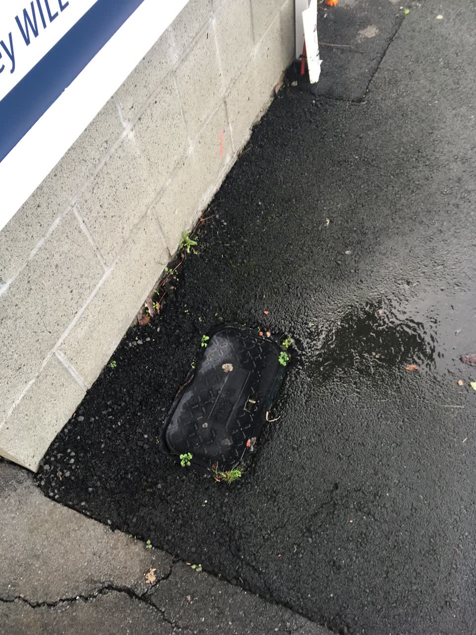 The photograph attached to this water leak report