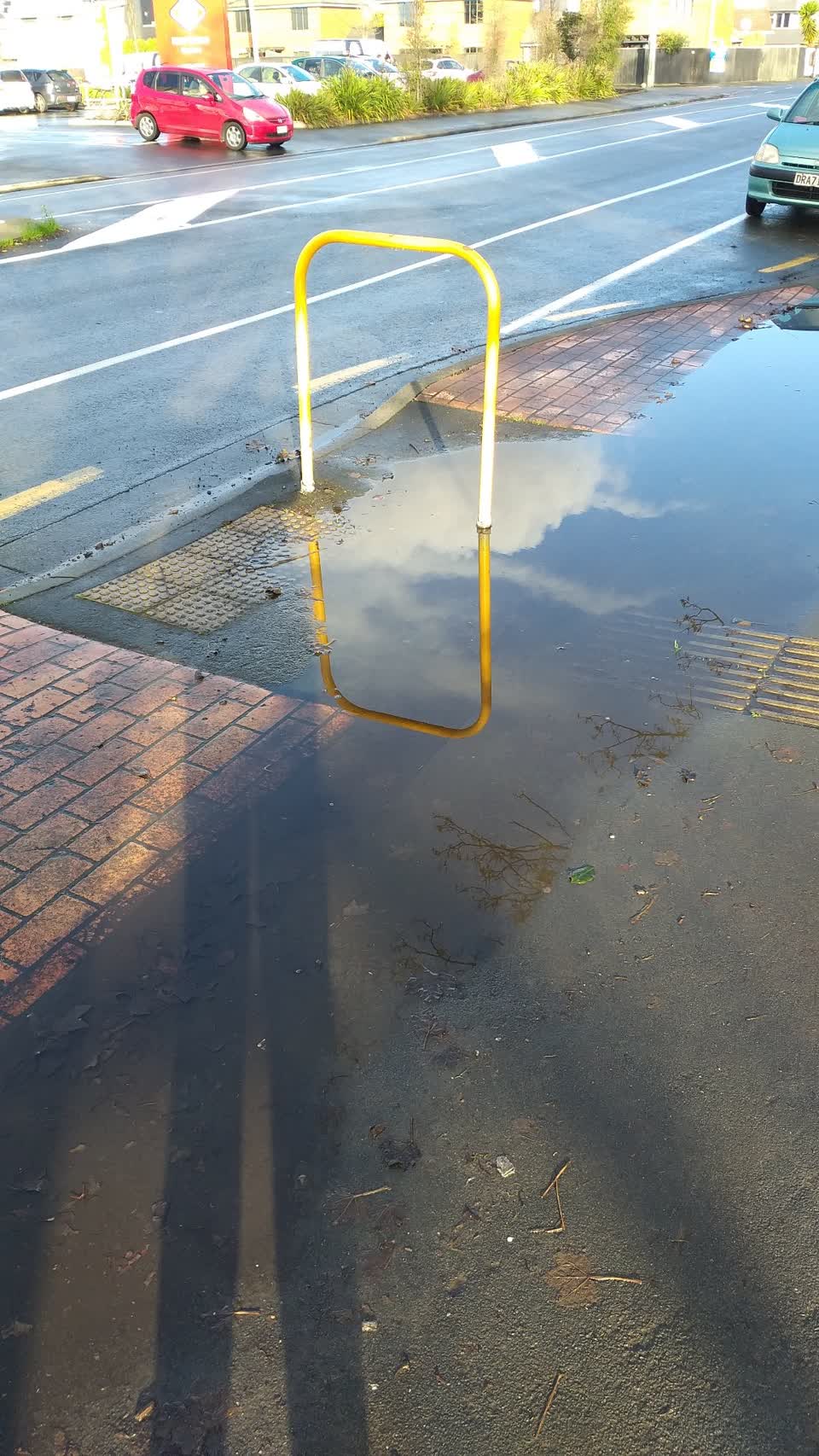 The photograph attached to this flooding report