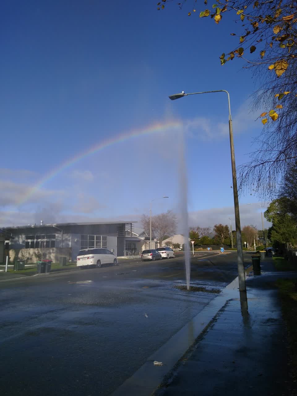 The photograph attached to this water leak report
