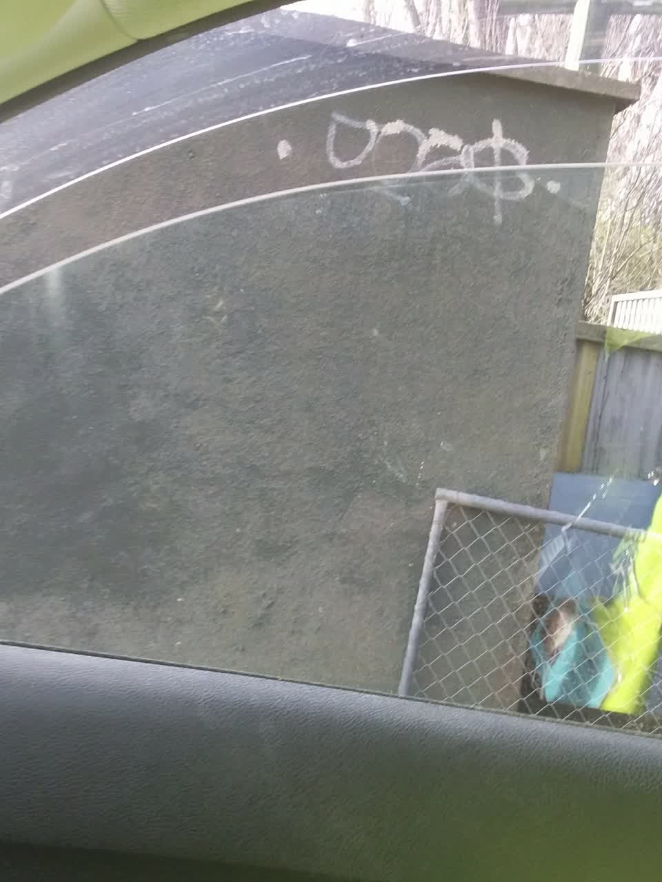 The photograph attached to this graffiti report