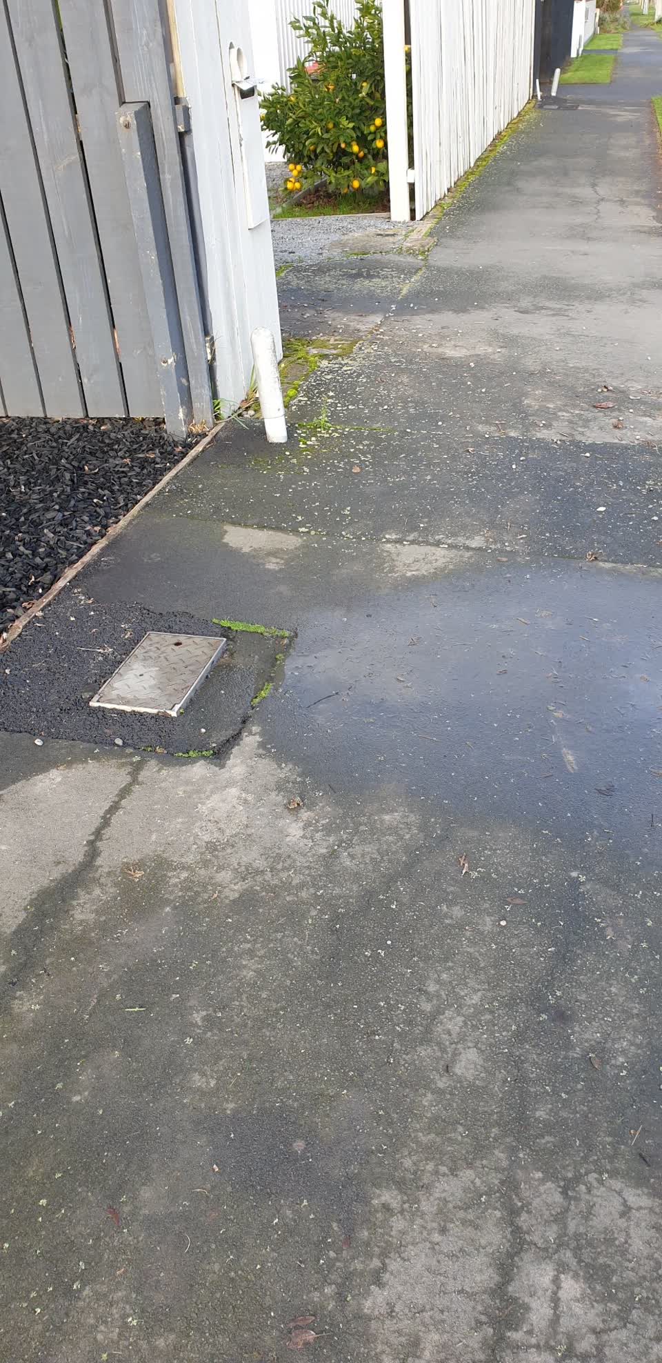 The photograph attached to this water leak report