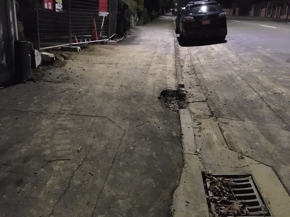 The photograph attached to this roading/streets report