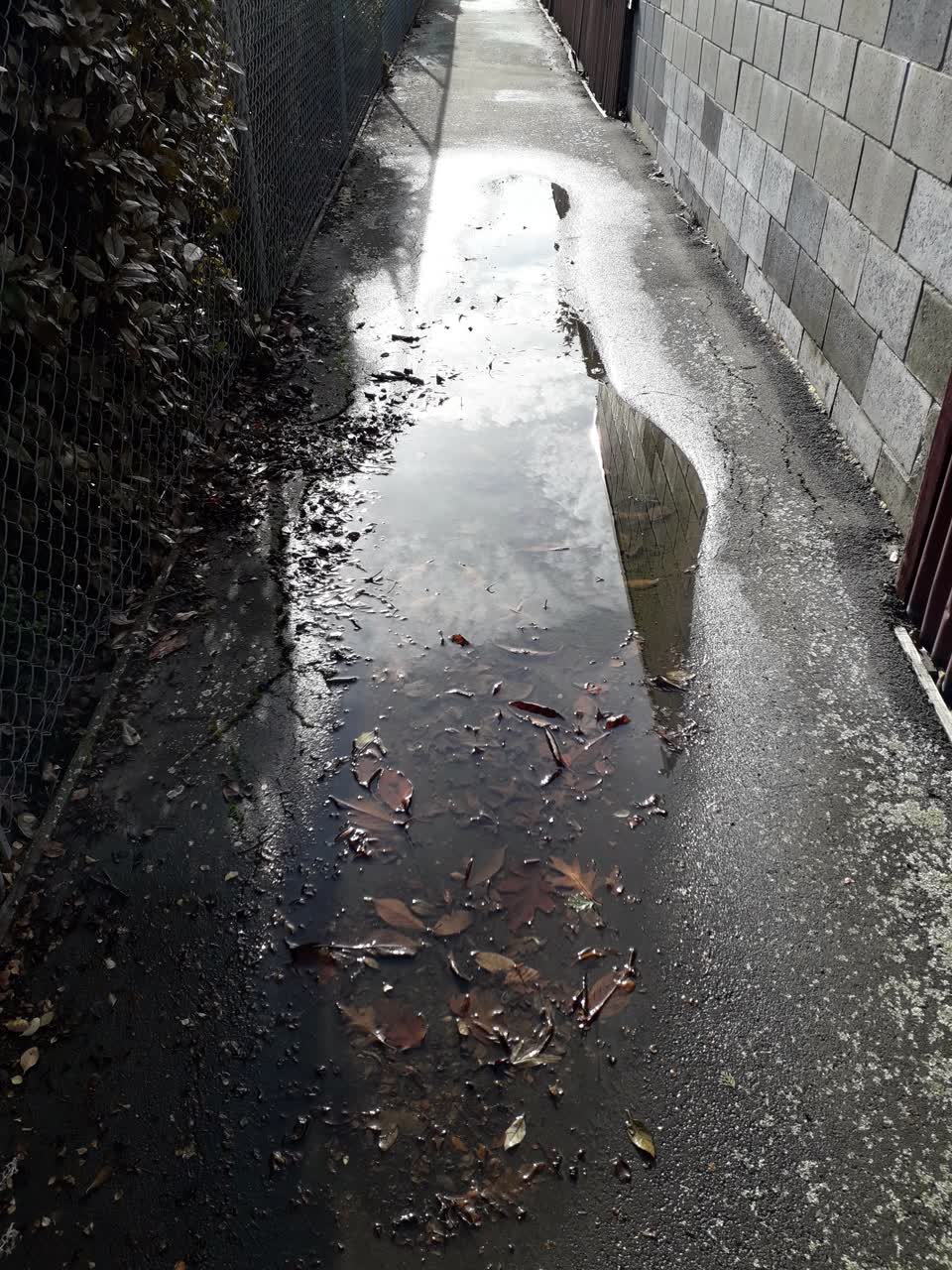 The photograph attached to this flooding report