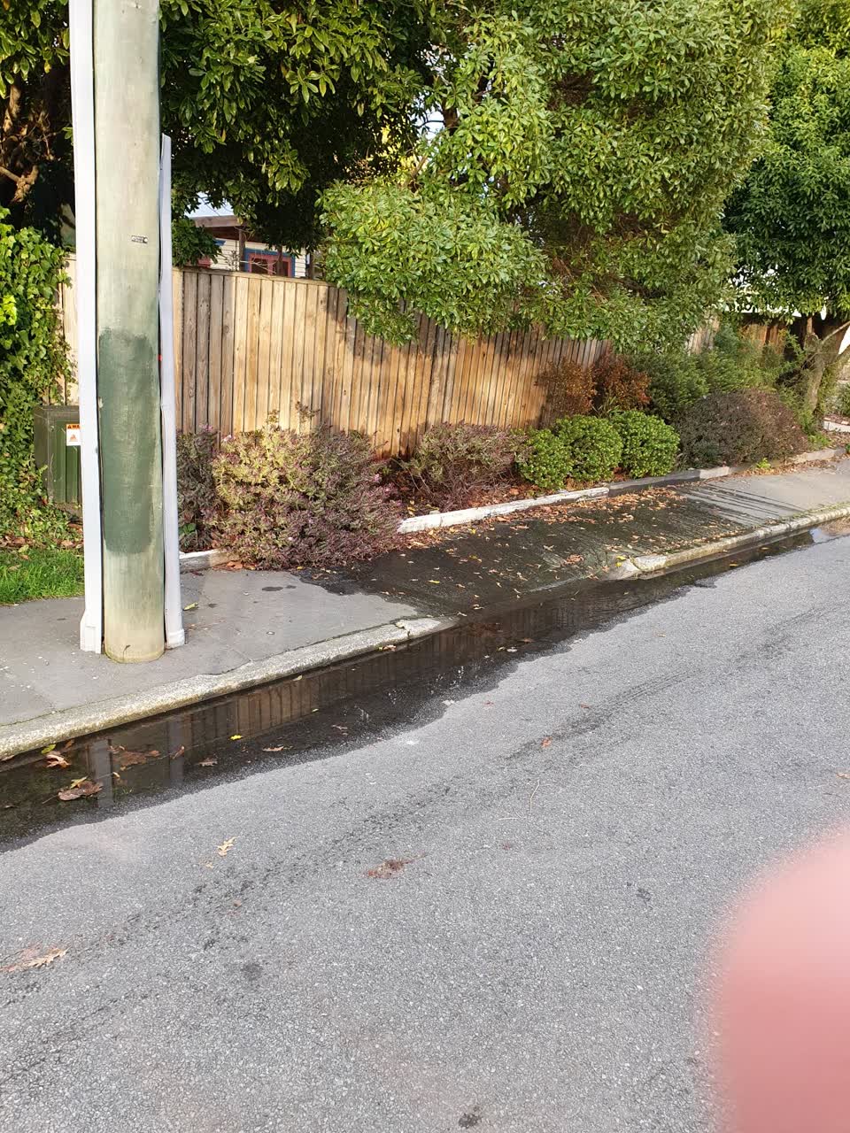The photograph attached to this water leak report