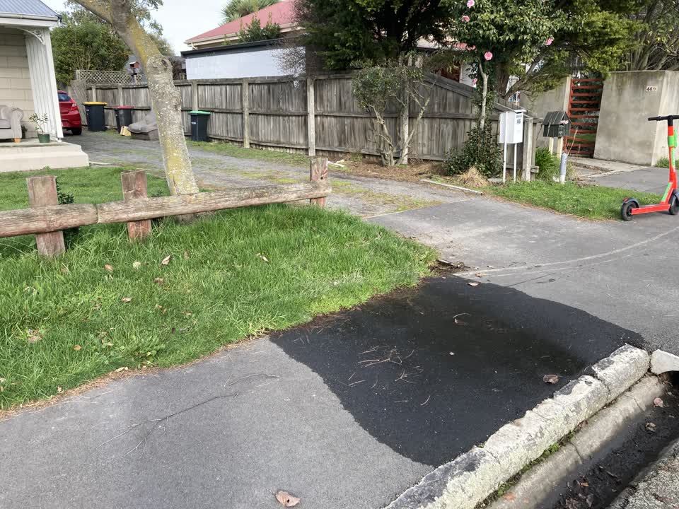 The photograph attached to this water leak report