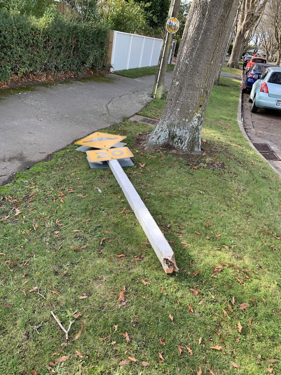 The photograph attached to this roading/streets report